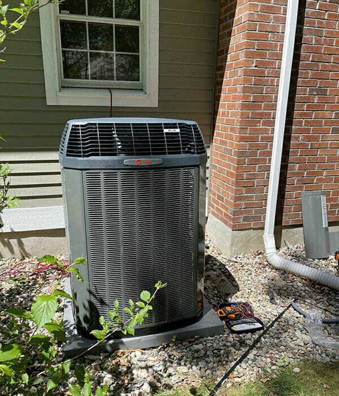 Residential HVAC unit in Geo City