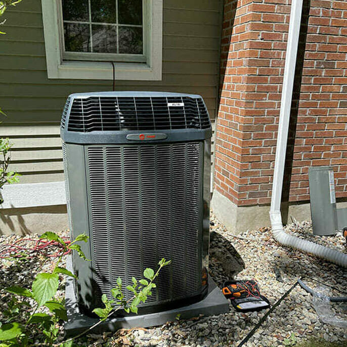Residential HVAC unit in Middlebury CT